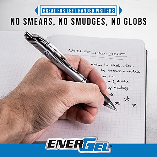 Pentel EnerGel RTX Retractable Liquid Gel Pen, Passion Expressions Pack, 0.7mm, Metal Tip, Medium Line, Assorted Ink, Pack of 8 Pens (BL77XPASBP8M)