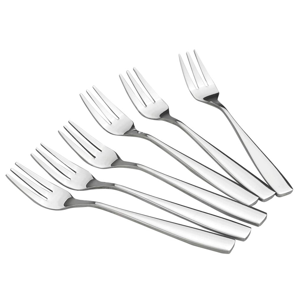 HOMMP 16-Piece Stainless Steel 3-Tine Dessert Fork, Tasting Fork