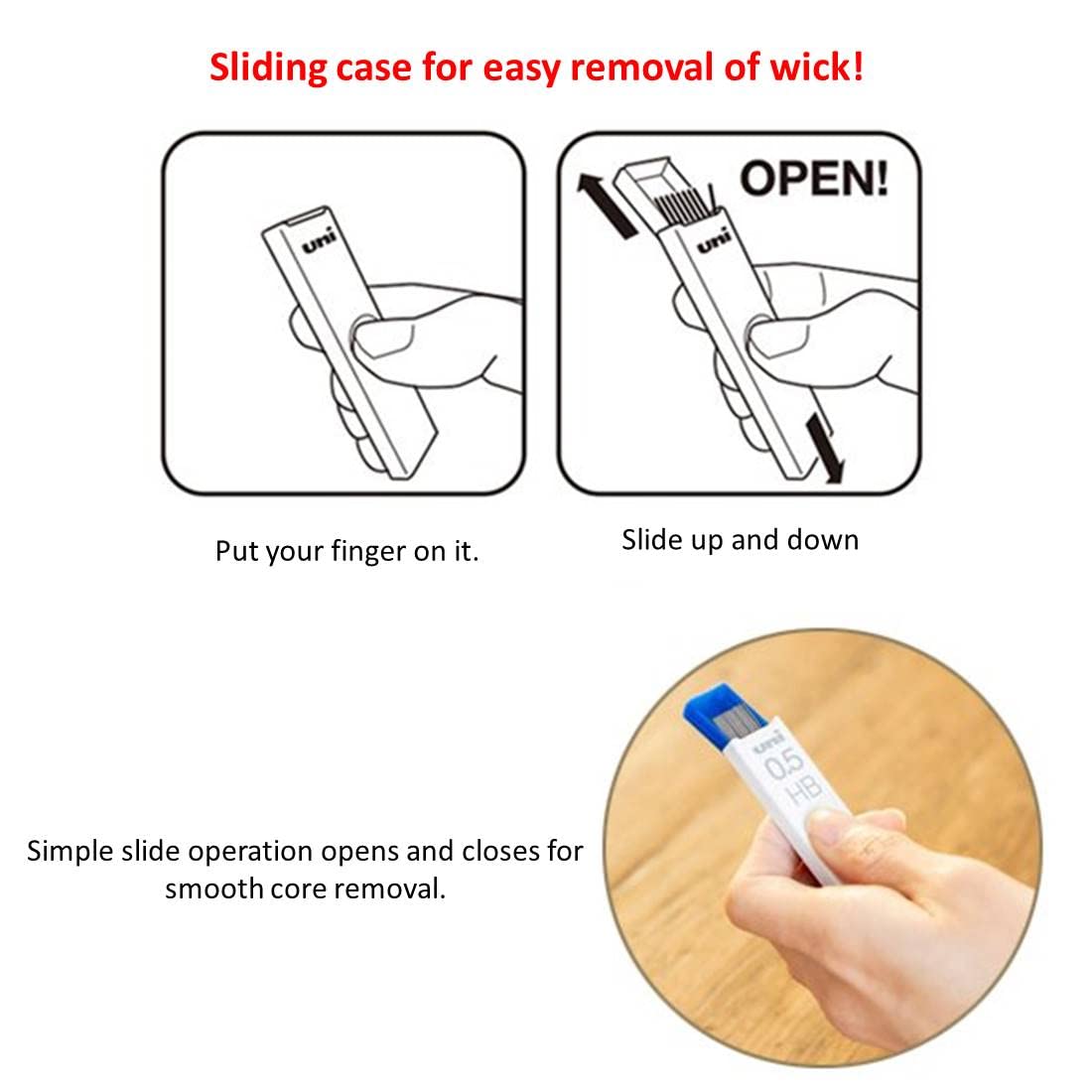 Uni Mechanical Pencil Lead,"The Uni" Smudge-Proof Leads 0.5mm（ULS0540）/HB,H,2H,3H,4H,B,2B,3B,4B,F 10Pack/total 400 Leads, amazdone Sticky Notes Value Set