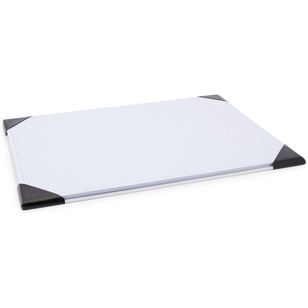 Stockroom Plus Desk Blotter Graph Paper Pad - 17 x 12 in, 50-Sheet White Refillable Desk Pad Mat - Large Notepad for Sketching, Notes & Doodles