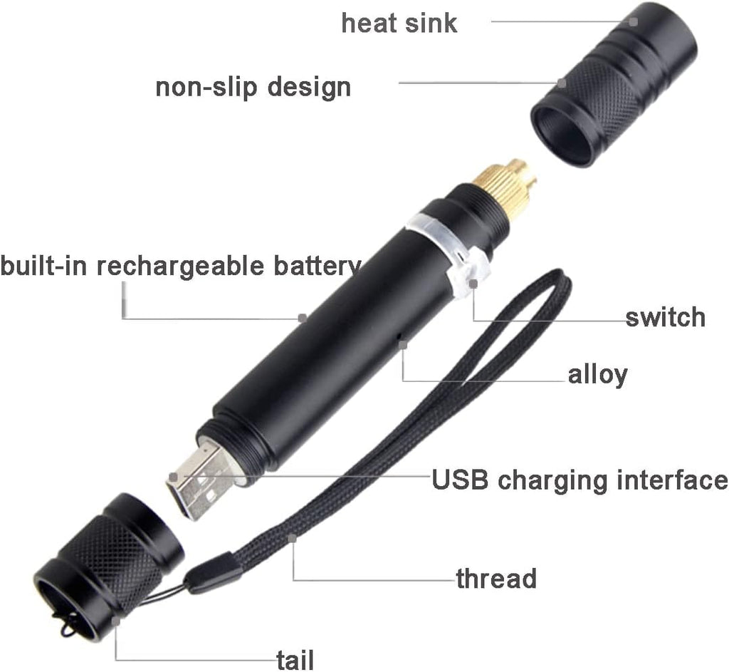 Rechargeable Flashlight, Super Bright LED Flashlight Built-in Charging Ultra Bright Strong Long Distance Beam with Multifunction Star-Light