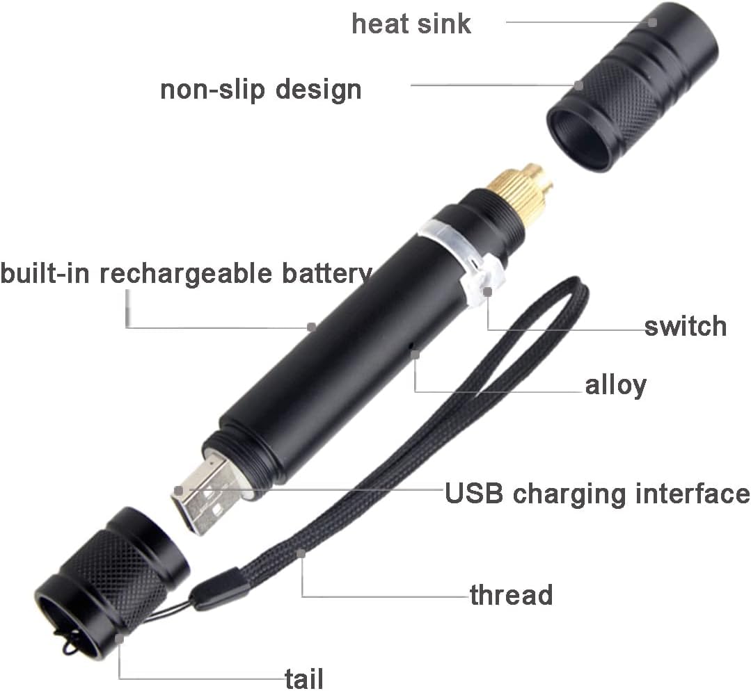 Rechargeable Flashlight, Super Bright LED Flashlight Built-in Charging Ultra Bright Strong Long Distance Beam with Multifunction Star-Light