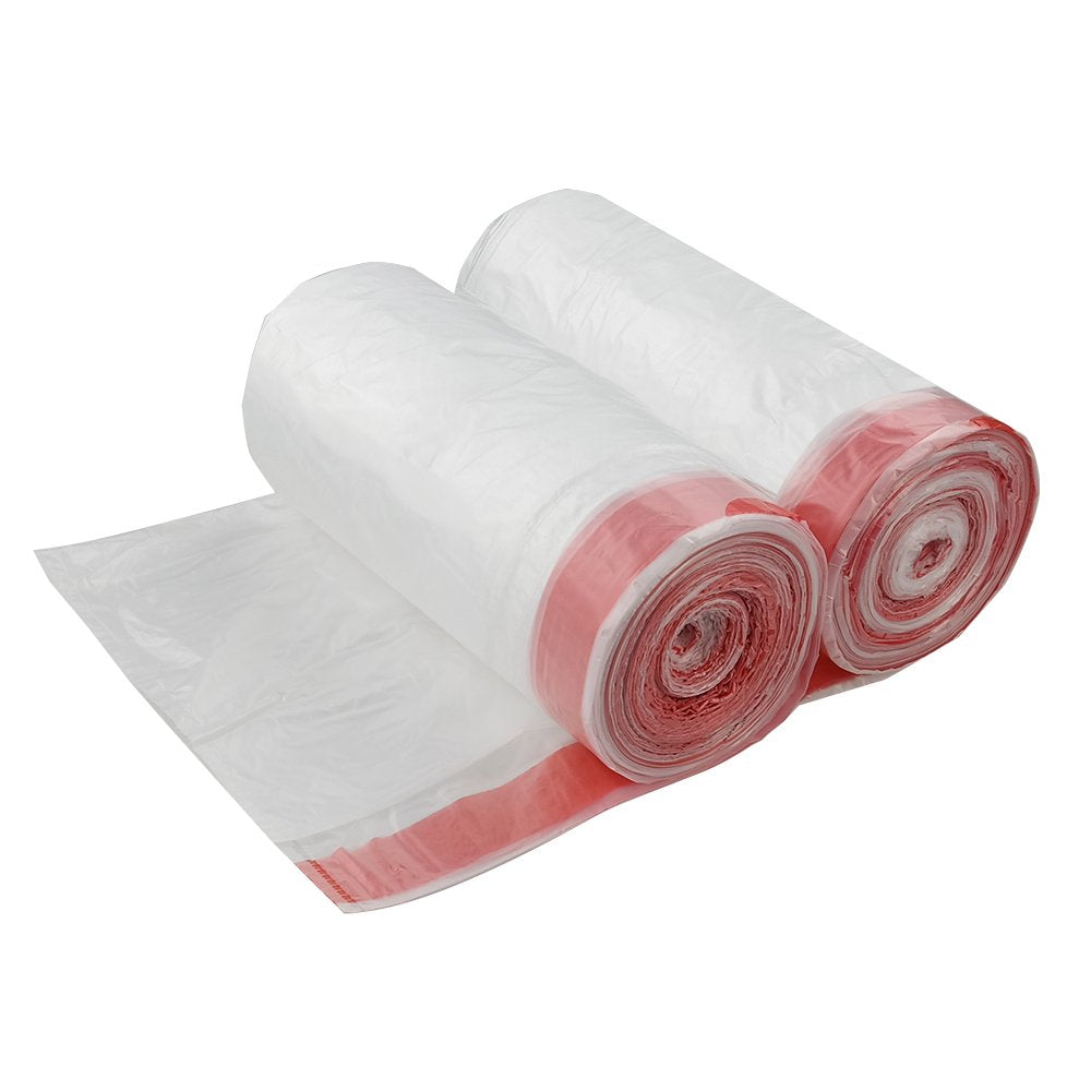EudokkyNA 1.2 Gallon Clear Bathroom Trash Bags With Drawstring, 220 Bags/4 Rolls