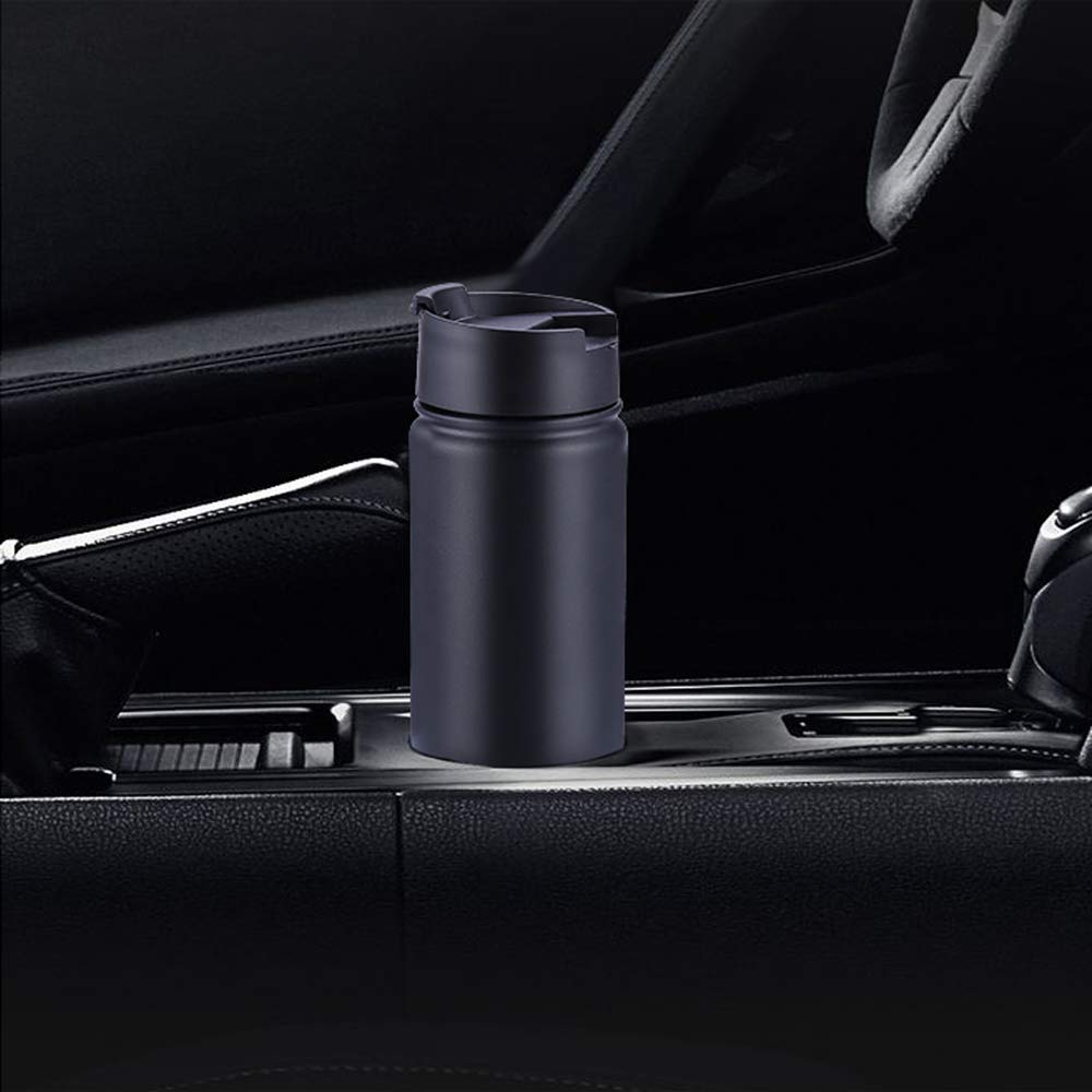 Sivaphe 17oz/500ml Insulated Water Bottle with Removable Stainless Steel Infuser Basket, Double Wall Vacuum Travel Mug (Black)