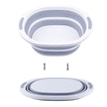 AAKitchen Collapsible Portable Wash Basin and Chop Board Sink for RV Trailers Camping - Foldable Dishpan Tub
