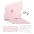 MOSISO Compatible with MacBook Neo 13 inch Case 2026 Release Model A3404 with A18 Pro Chip, 4 in 1 Kit Matte Finish Seamlessly Closes&Fingerprints-Resistant Protective Hard Shell Case, Blush Clear