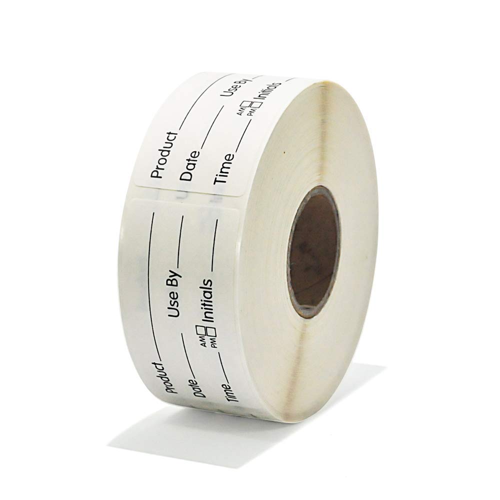 L LIKED 1x2 Inches Dissolvable Food Labels, 500 Pcs Dissolved Freezer Labels for Storage Containers, Canning, Jam Jar, Mason Jars, (Black)