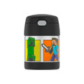 THERMOS FUNTAINER 10 Ounce Stainless Steel Vacuum Insulated Kids Food Jar with Spoon, Minecraft