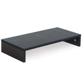 20 inch Monitor Stand Riser, Wood Monitor Stand for Desk, TV/Screen/PC/Printer/Laptop Riser, Computer Stand with Keyboard Organizer, Black Desktop Stand, Monitor Riser TEAMIX