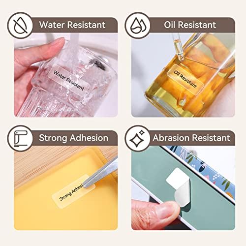 NIIMBOT Refill Labels Compatible with D11/D110/D101/H1S Label Maker, Waterproof, Oil-Proof Travel Bottles Labels for Storage Bins, Jar, Cosmetic Container, JADENS D110&D11