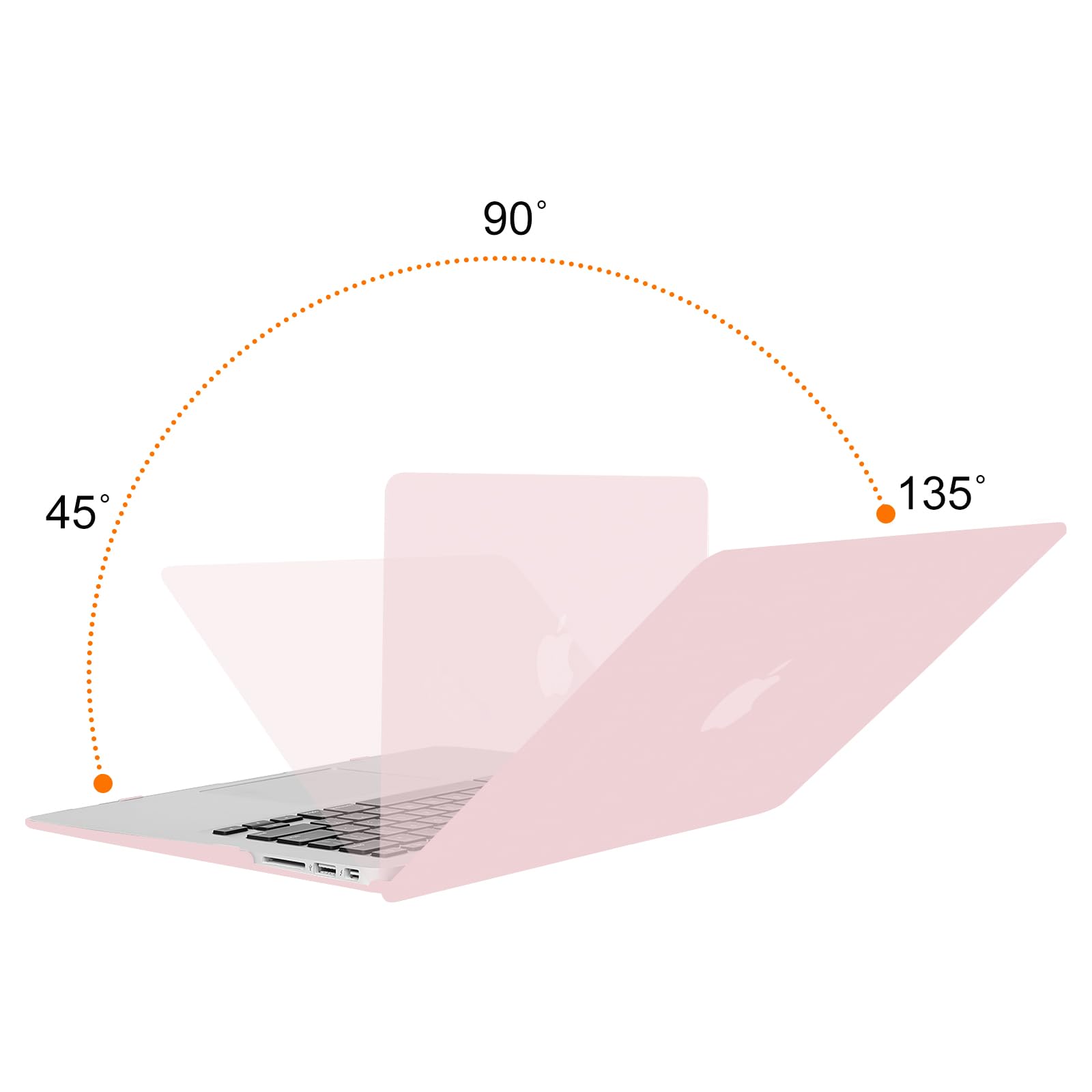 MOSISO Compatible with MacBook Air 13 inch Case (Models: A1369 & A1466, Older Version 2010-2017 Release), Protective Plastic Hard Shell Case & Keyboard Cover & Screen Protector, Rose Quartz
