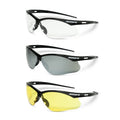Jackson Safety SG Safety Glasses - Eye Protection for Men & Women - Anti-Scratch Lens with Black Frame - ANSI Z87.1 - Pack of 3 (Multiple Styles)