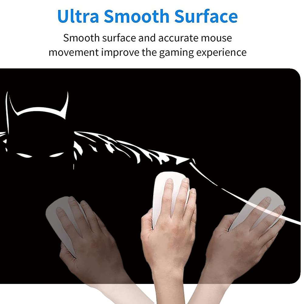31.5x11.8 Inch BAT Shadow Non-Slip Rubber Stitched Edges Extended Large Gaming Mouse Pad Office Keyboard Mouse Mat