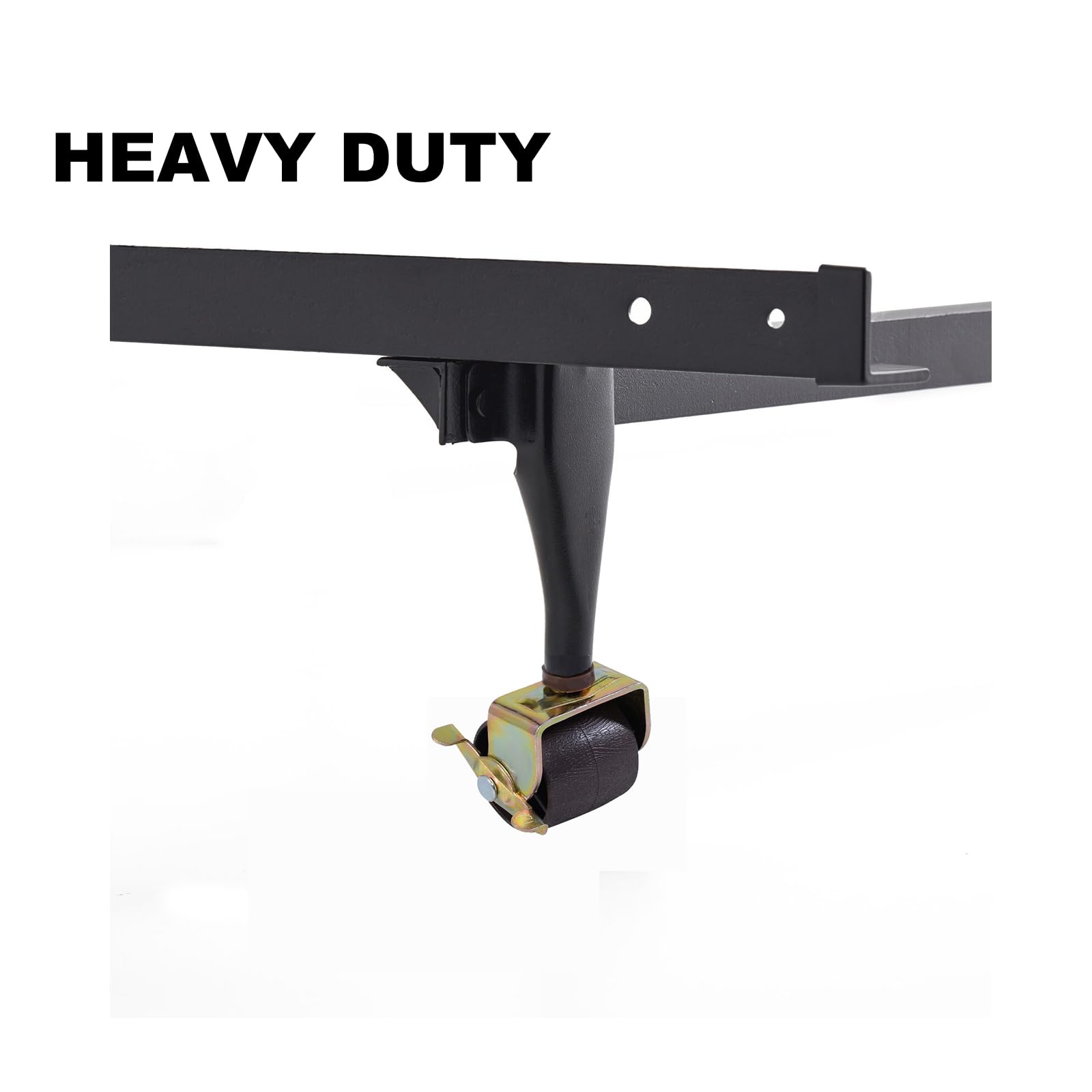 Metal Stem Heavy Duty Rollers Casters Wheels for Bed Frame, Set of 4 (2 Locking, 2 Non Locking)