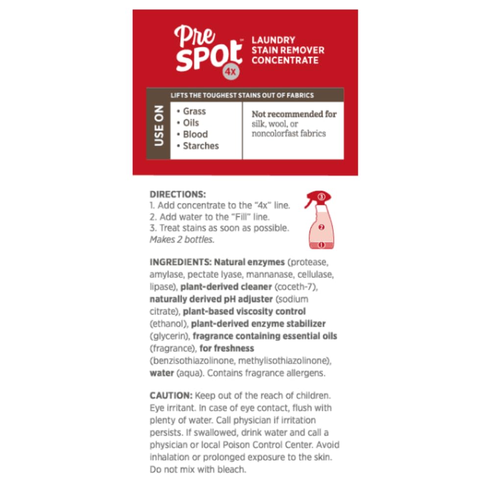 Melaleuca PreSpot 4x Concentrate Laundry Stain Remover – 8 fl. oz. | Natural Enzyme Formula for Tough Stains