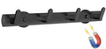 Sumlache Strong Magnetic Coat Hooks-4 Hooks Matte Black Magnetic Hanger Holder-Heavy Duty Magnetic Rack for Hanging Coat, Bag, Helmet, Backpack (4 Hooks)