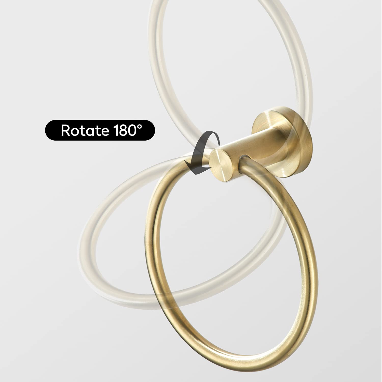 FAIRGIA Toilet Paper Holder Towel Ring Brushed Gold Bathroom Hardware Hand Towel Holder Bathroom Accessories Set Wall Mount Stainless Steel 2 Pieces