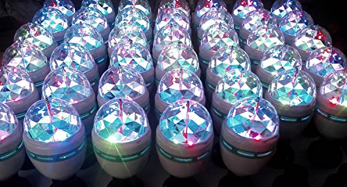 YouOKLight E26 Disco Ball Light, Rotating RGB LED Strobe Bulb, Magic Ball for Disco Birthday Party Club Bar Karokee Halloween Christmas