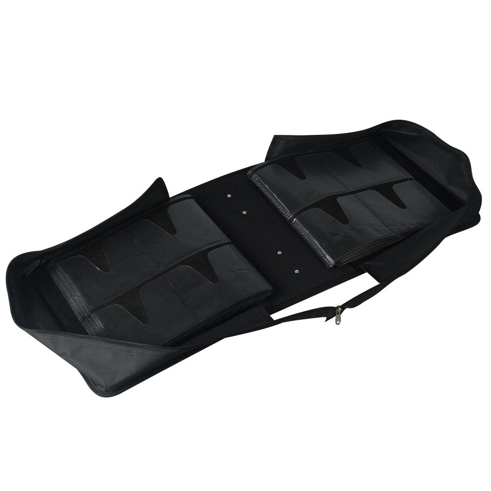 Fasmov 400 Disc CD/DVD Binder DVD Wallet Case with Black CD Storage Pages
