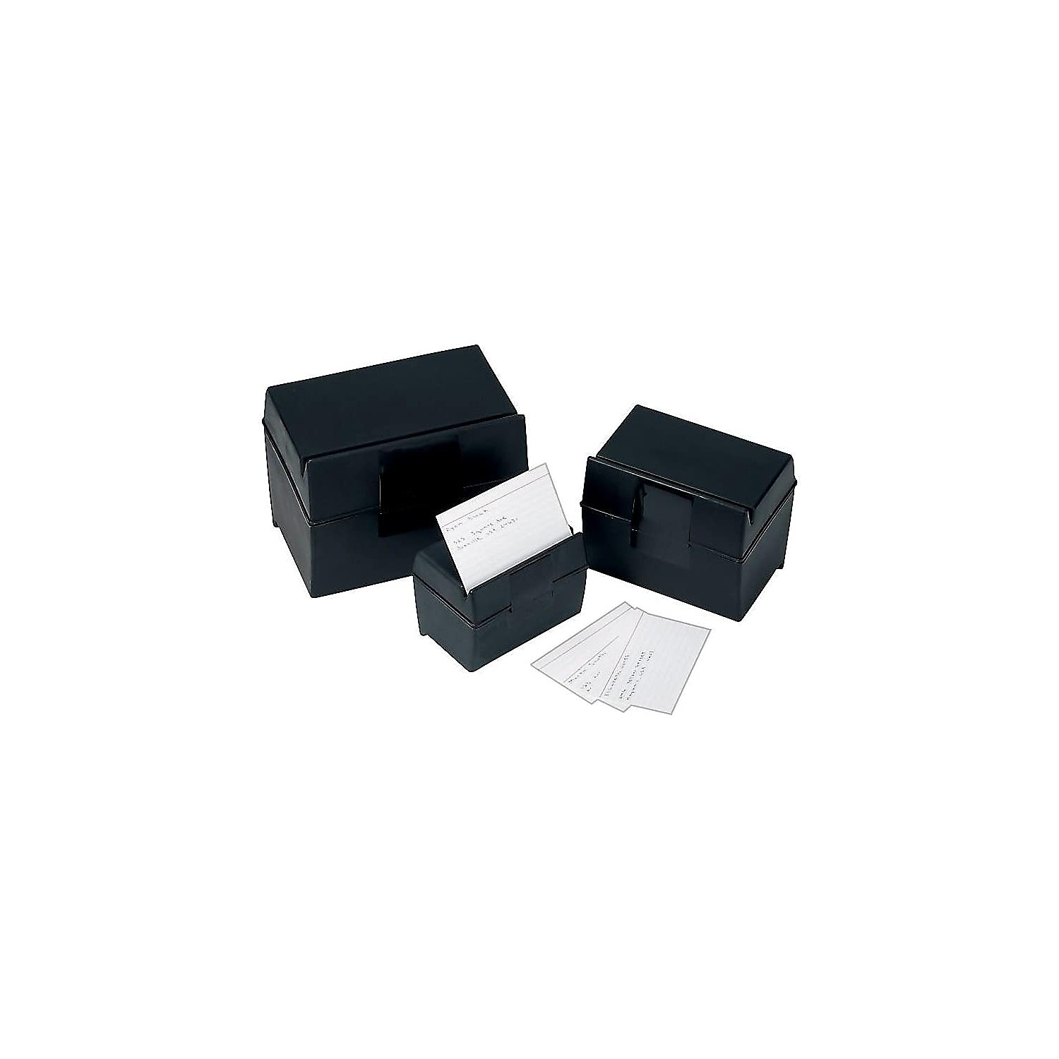 Esselte Oxford Index Card Storage Box 4"x6" Plastic Black (01461)