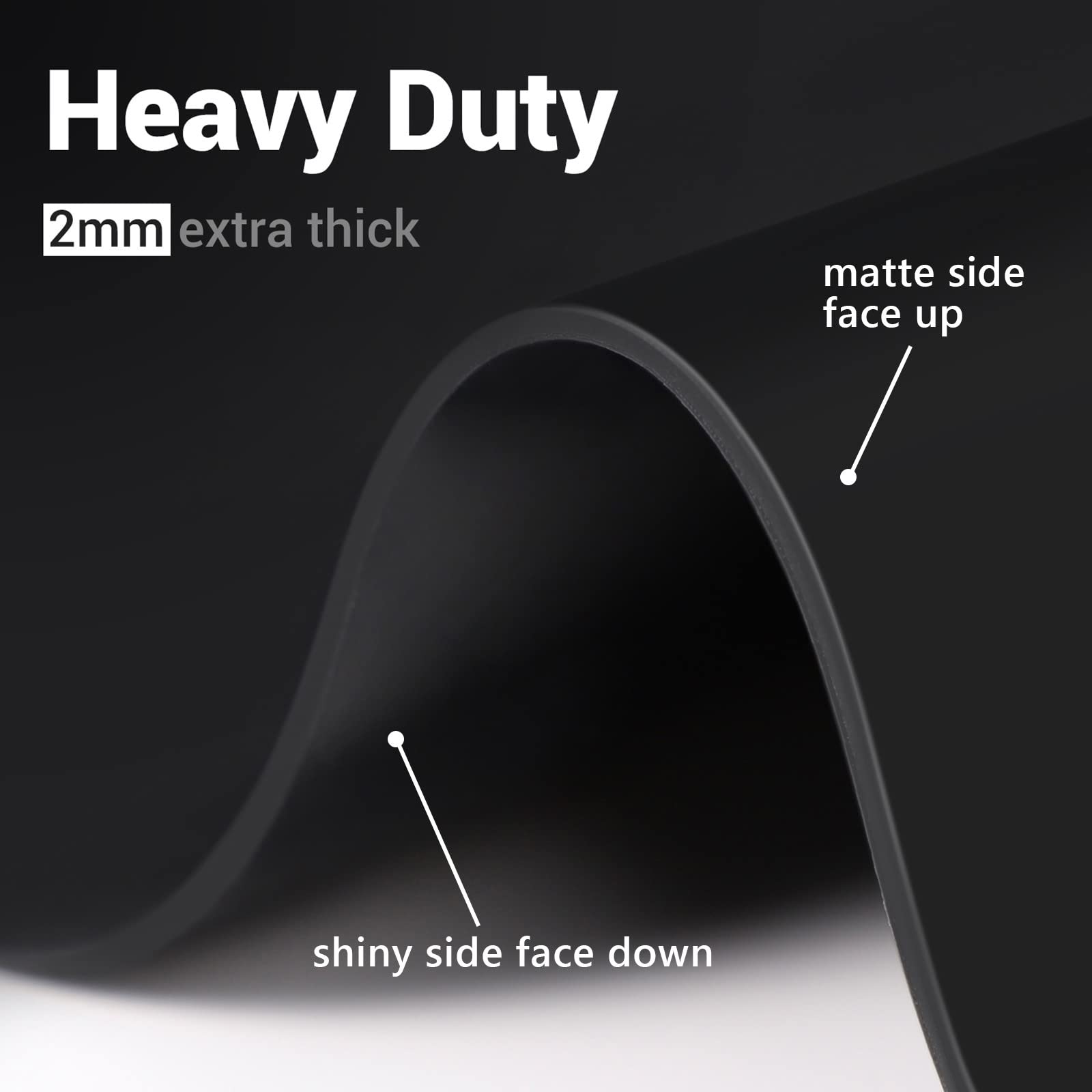Ewen 25.6x17.5 Inch Large Silicone Kitchen Counter Mat, 2MM Thick Heat Resistant Countertop Protector, Silicone Mat Under Air Fryer, Toaster Oven, Microwave, Coffee Maker, Cutting Board, Drill, Black