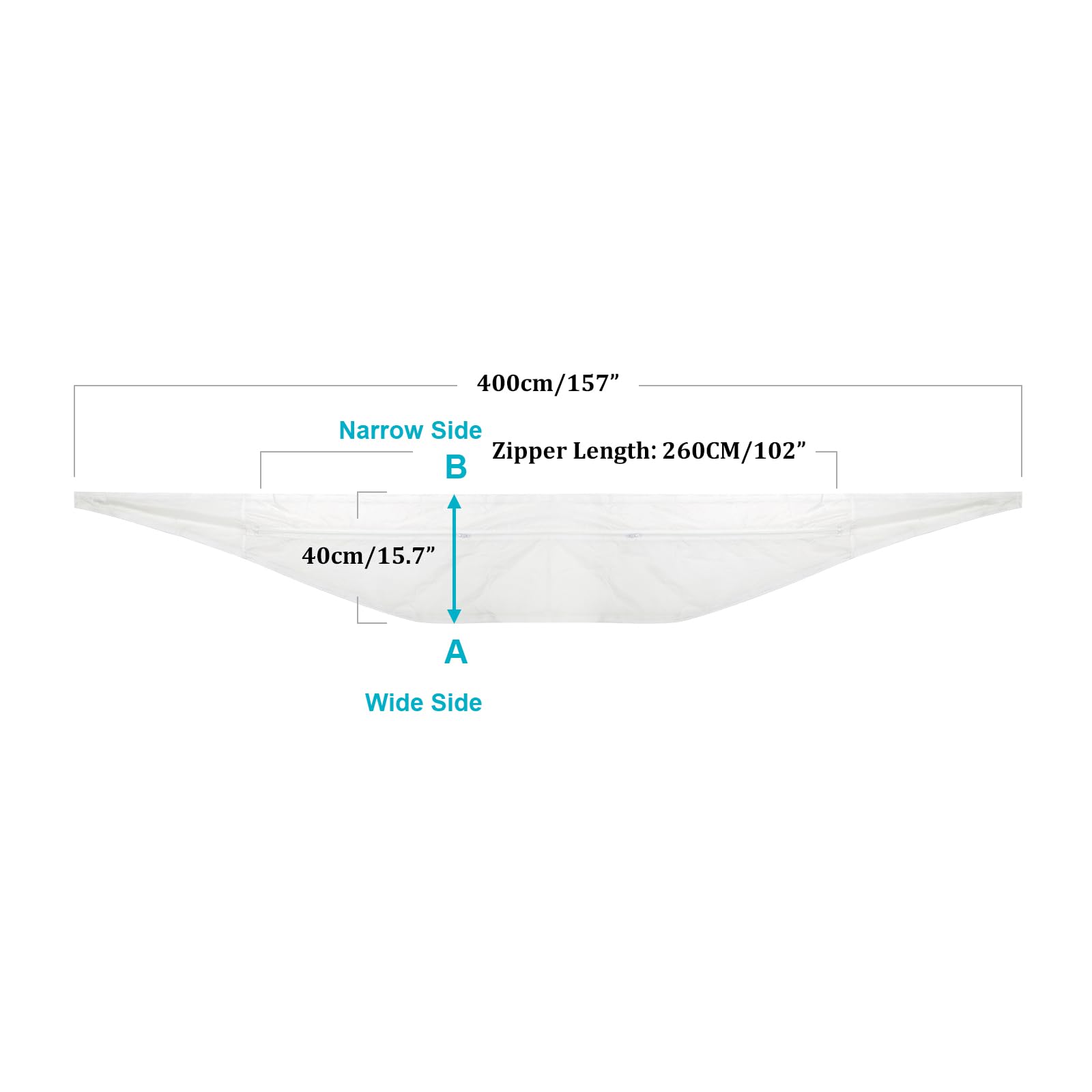 HOOMEE 400 CM (157") Universal Window Seal for Portable Air Conditioner and Tumble Dryer