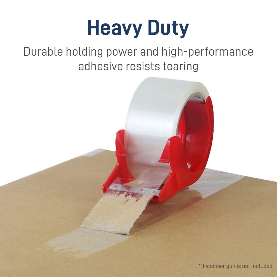 IMGadgets Packing Tape Clear - 6x100m Heavy-Duty Tape Rolls | Strong Adhesive with Moisture-Resistant & High Tensile Strength | Ideal for Packing, Moving, Sealing Boxes & Parcels (6)