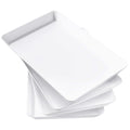 Lifewit Plastic Serving Tray, Serving Platters for Party, BPA Free Reusable Food Tray for Snacks, Food, Cookies, Set of 4, 14.45" x 9.45"