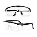 PACIFIC PPE 2 Pack Safety Glasses, Anti-fog, Scratch Resistant Clear Wraparound Lenses and No-Slip Grips, Clear Lab Safety Glasses, Adjustable, Lab Goggles