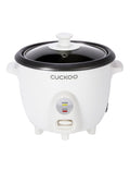 CUCKOO One Touch Rice Cooker 3-Cup (Uncooked) / 6-Cup (Cooked), Mini Rice Cooker & Warmer with Steamer Tray, Versatile Grain Cooker, Soup Maker, Auto Keep Warm, White (CR-0301C)