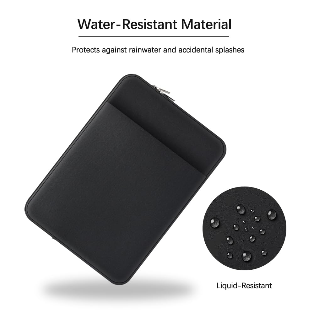 15 Inch Laptop Sleeve Case for MacBook Air 15.3 inches M5-M2 Chip (2026-2023) A3448 A3241 A3114 A2941 Soft Memory Foam Portable Carrying Travel Velure Lining Accessories (Black)