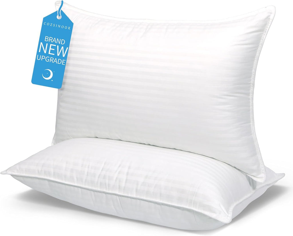 COZSINOOR Pillows Queen Size 2 Pack - Bed Pillows for Sleeping Hotel Quality Cooling Pillow Down Alternative Microfiber Filled for Side, Back and Stomach Sleepers, Breathable Skin-Friendly
