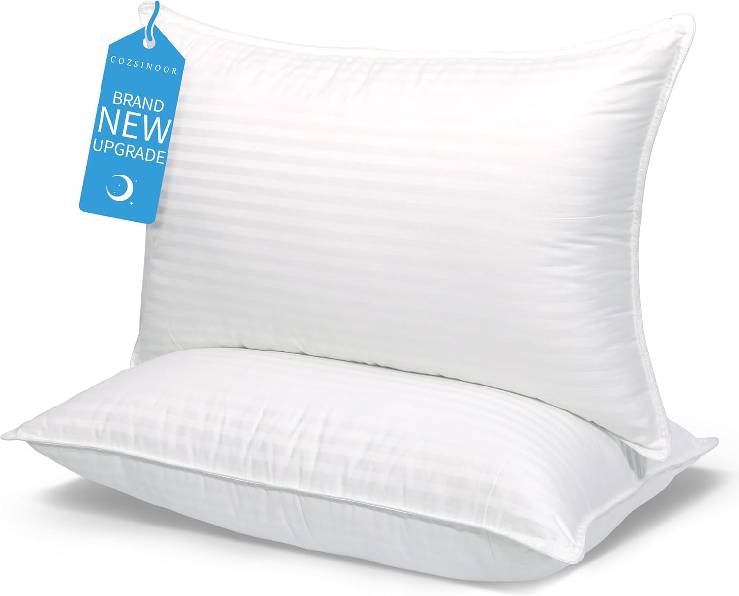 COZSINOOR Pillows Queen Size 2 Pack - Bed Pillows for Sleeping Hotel Quality Cooling Pillow Down Alternative Microfiber Filled for Side, Back and Stomach Sleepers, Breathable Skin-Friendly