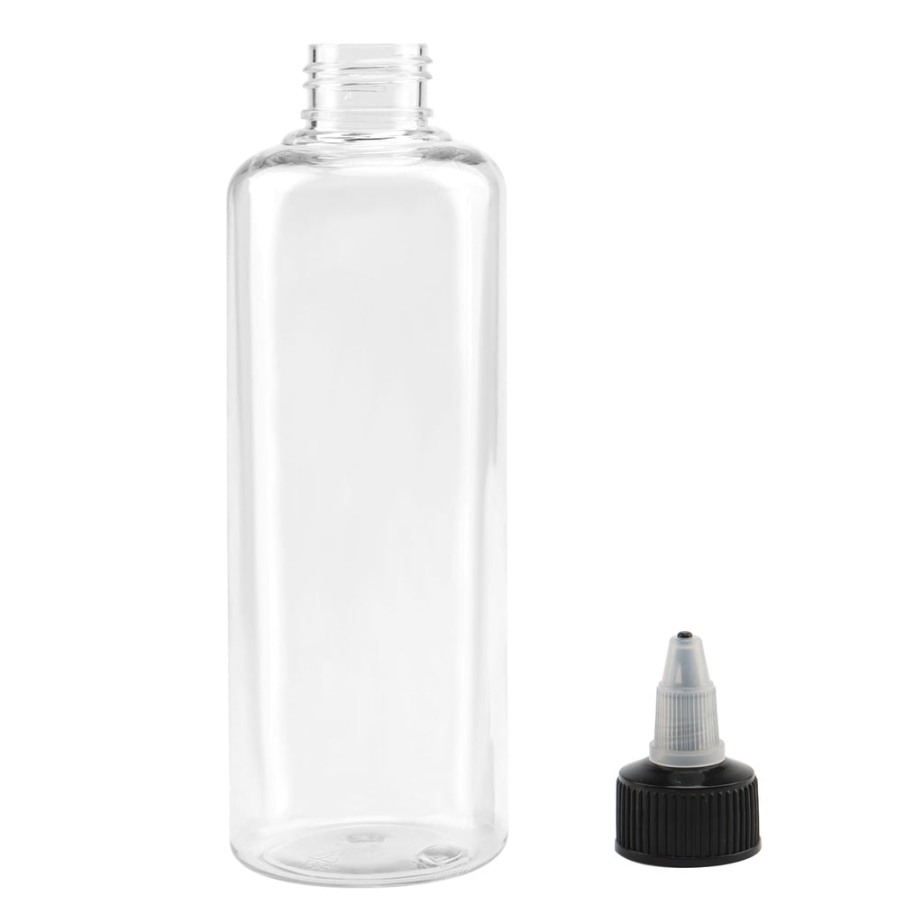 MAHIONG 30 PCS 8 oz Plastic Squeeze Bottles, Round Dispensing Bottles with Twist Top Cap and Funnel for Crafts, Kitchen, Household, Clear