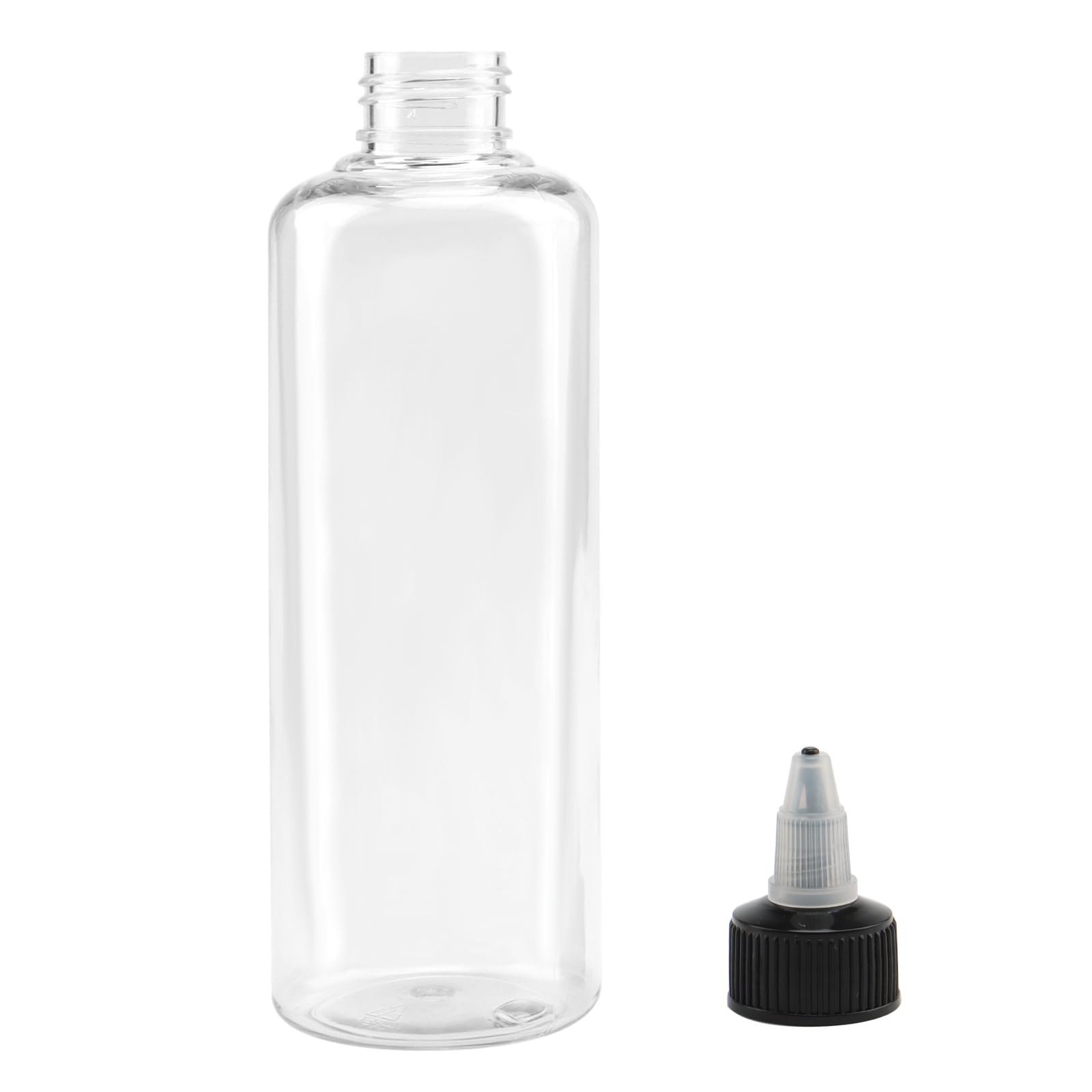 MAHIONG 30 PCS 8 oz Plastic Squeeze Bottles, Round Dispensing Bottles with Twist Top Cap and Funnel for Crafts, Kitchen, Household, Clear