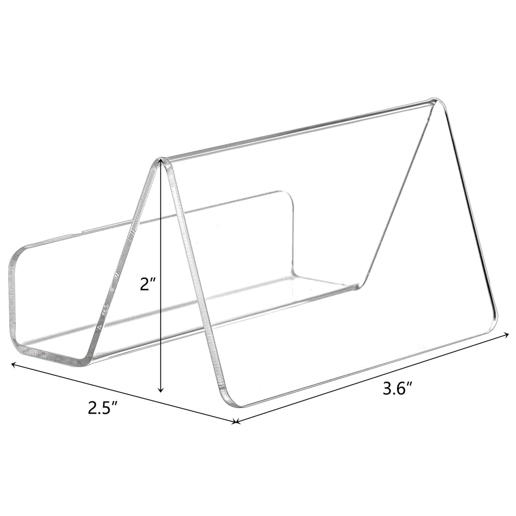 Hedume 12 Pack Clear Acrylic Business Card Holder for Desk, Office & Home, Holds 30-50 Cards