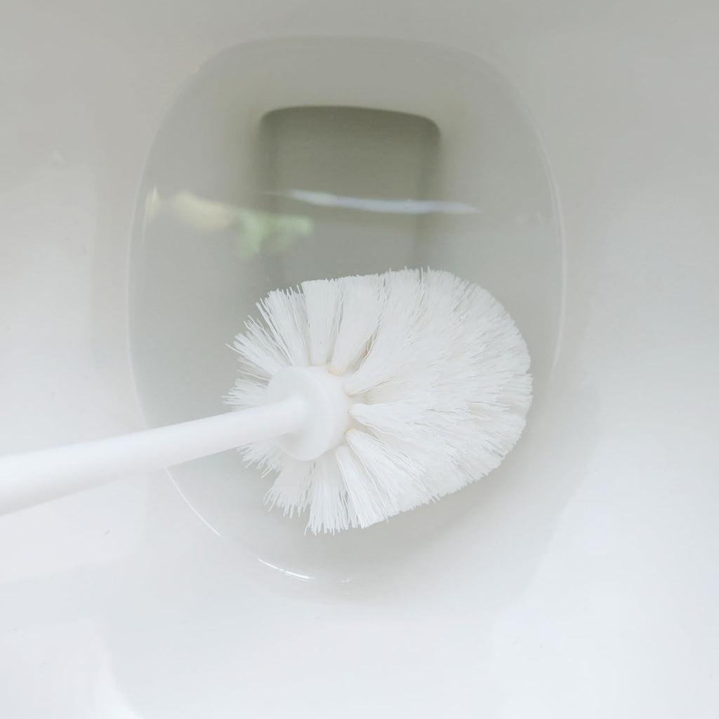 SHOWERORO Toilet Brush Replacement Head Round Ball Shape Plastic Bathroom Cleaner Fits Standard Handles Easy Install Odor Resistant
