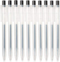 Muji Smooth Gel Ink Ballpoint Pen Knock Type 10-Pieces Set, 0.5 mm Nib Size, Black