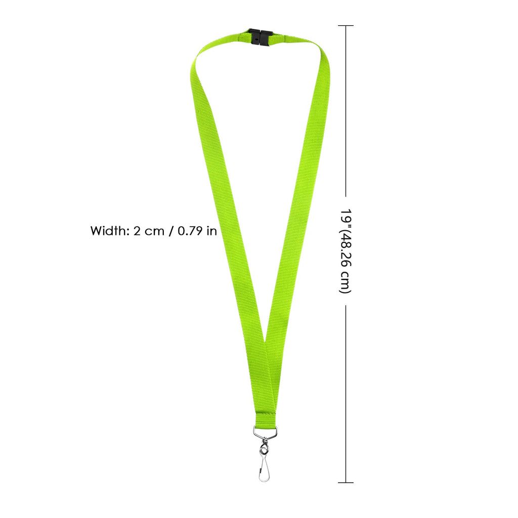 24-Pack Apple Green Breakaway Lanyards, Durable Polyester Neck Straps for ID Cards, Keys, Office, School & Events