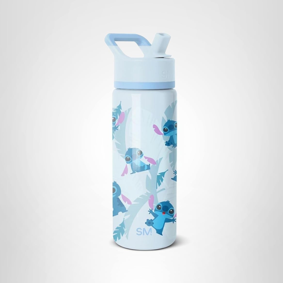 Simple Modern Disney Stitch Water Bottle with Straw Lid | Reusable Insulated Stainless Steel Cup for Girls, School | Summit Collection | 18oz, Tropical Stitch
