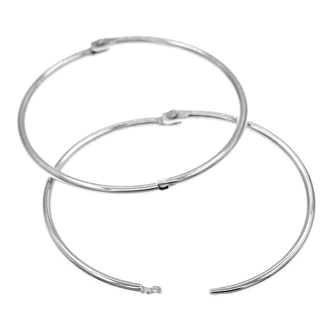 Coideal Extra Large Loose Leaf Binder Rings, 20 Pcs 3 Inch Metal Book Rings Nickel Plated, Easy to Open and Close, Jumbo Silver Keychain Key Rings for Index Cards, Office (76 mm)