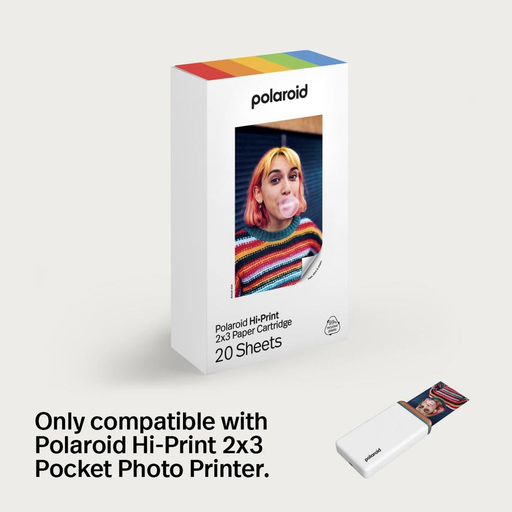 Polaroid Hi-Print Paper - 2x3 Photo Paper Cardridge - 20 Photos (6355)