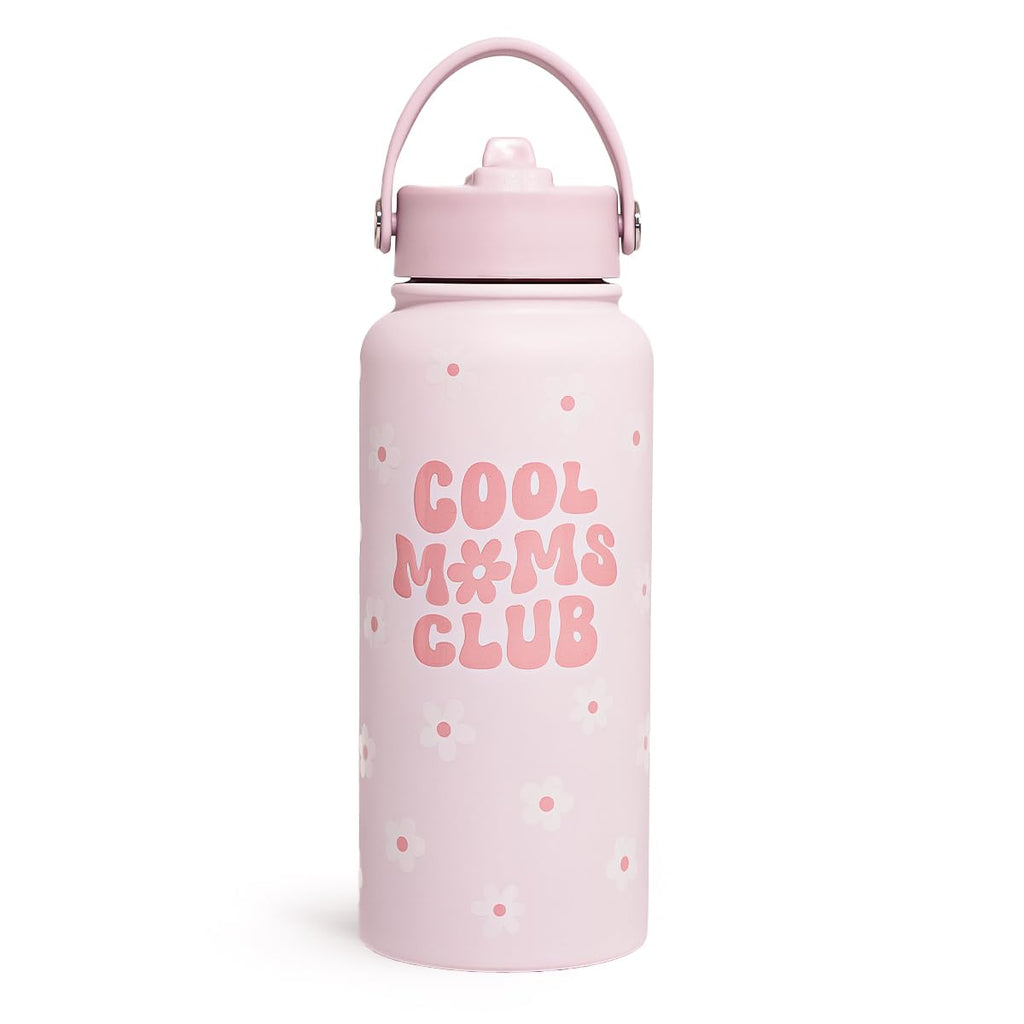 Mom Water Bottle, Cool Moms Club Bottles 32oz Stainless Steel Insulated with Lid, Mom Gifts from Daughter Son, Gifts for Mother's Day Christmas Birthday