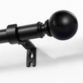 Joydeco Curtain Rod 32 to 88 Inch, 1 Inch Heavy Duty Adjustable Black Drapery Rod with Brackets, Easy Install for Living Room, Bedroom & Kitchen