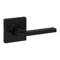 Kwikset Casey Dummy Door Handle, Single Sided Lever for Closets, French Double Doors, and Pantry, Matte Black Non-Turning Reversible Interior Push/Pull Lever, with Microban Protection (1 Count)