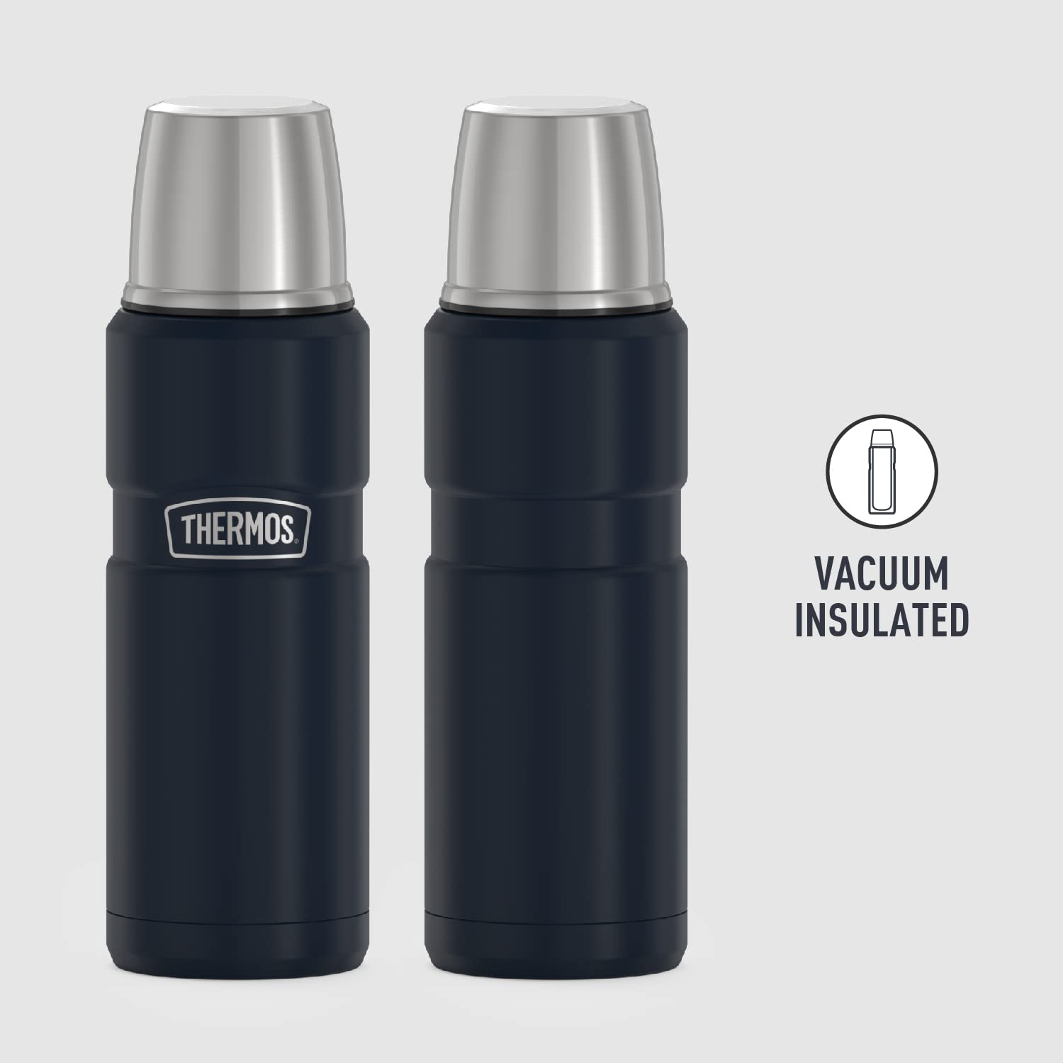 Thermos Stainless Tumbler, 16 Ounce, Matte Blue