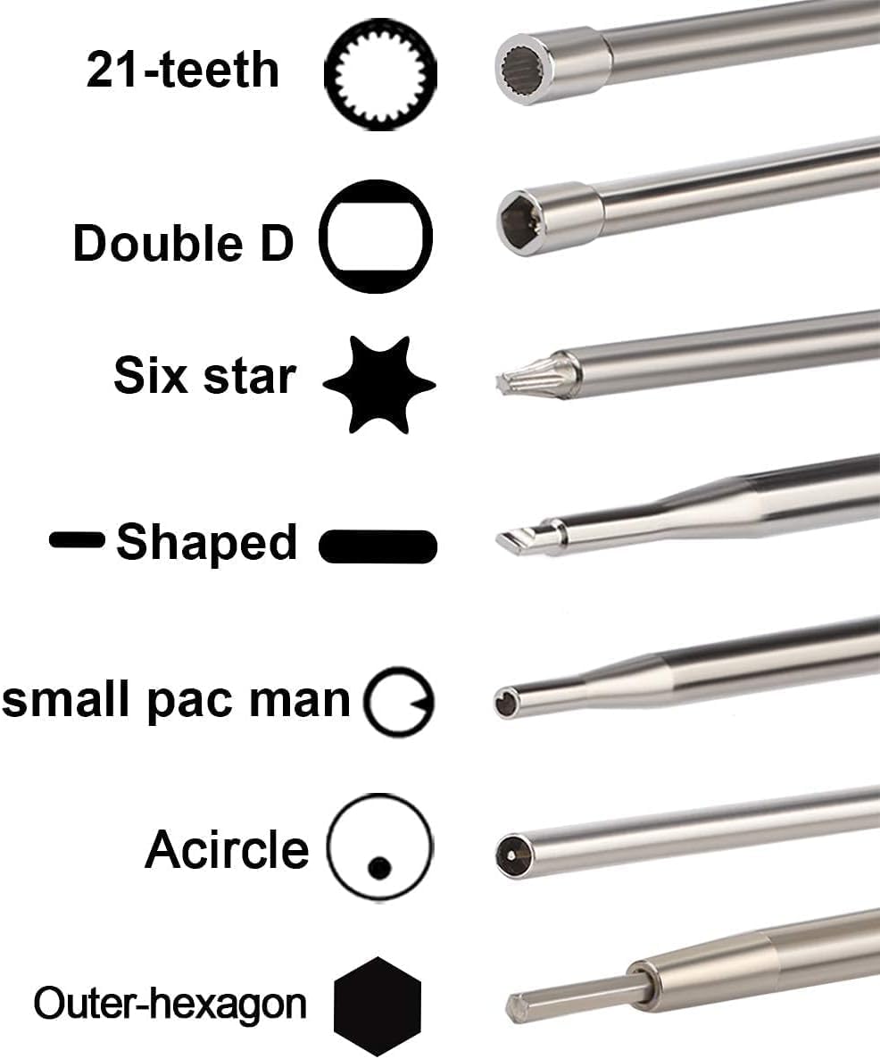 Hippotech Pack of 14 Carburetor Adjustment Tool with Screw Outer-Hexagon Scredrivers for 2-Cycle Small Engine for Poulan for Husqvarna for STIHL for Echo Trimmer Chainsaw