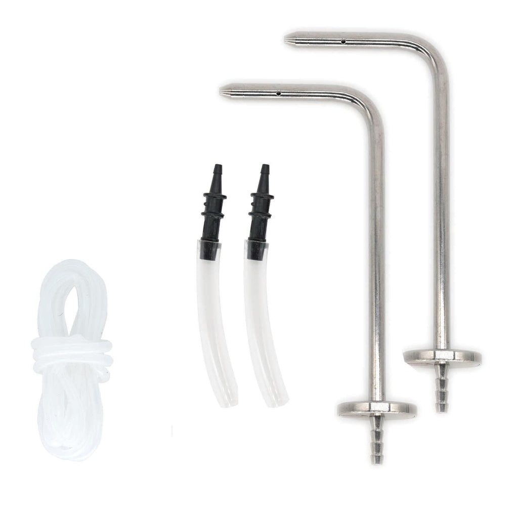 Dpttmlaci Static Pressure Probes Kit for HVAC, 2X Static Tubes with Magnet, 2X 1.8m Silicone Soft Tubes (3mm ID), 2X Manometer Tube Adapter/Fitting 3/16" to 5/16"