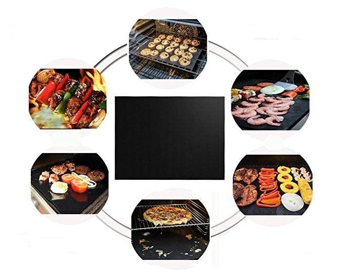Large Oven Liners，5 PACK Heavy Duty Teflon Oven Liners,BBQ Grill Mats for Bottom of Oven for Gas, Electric and Fan Assisted Ovens，Baking Mat, Oven Protector Sheets，Reusable