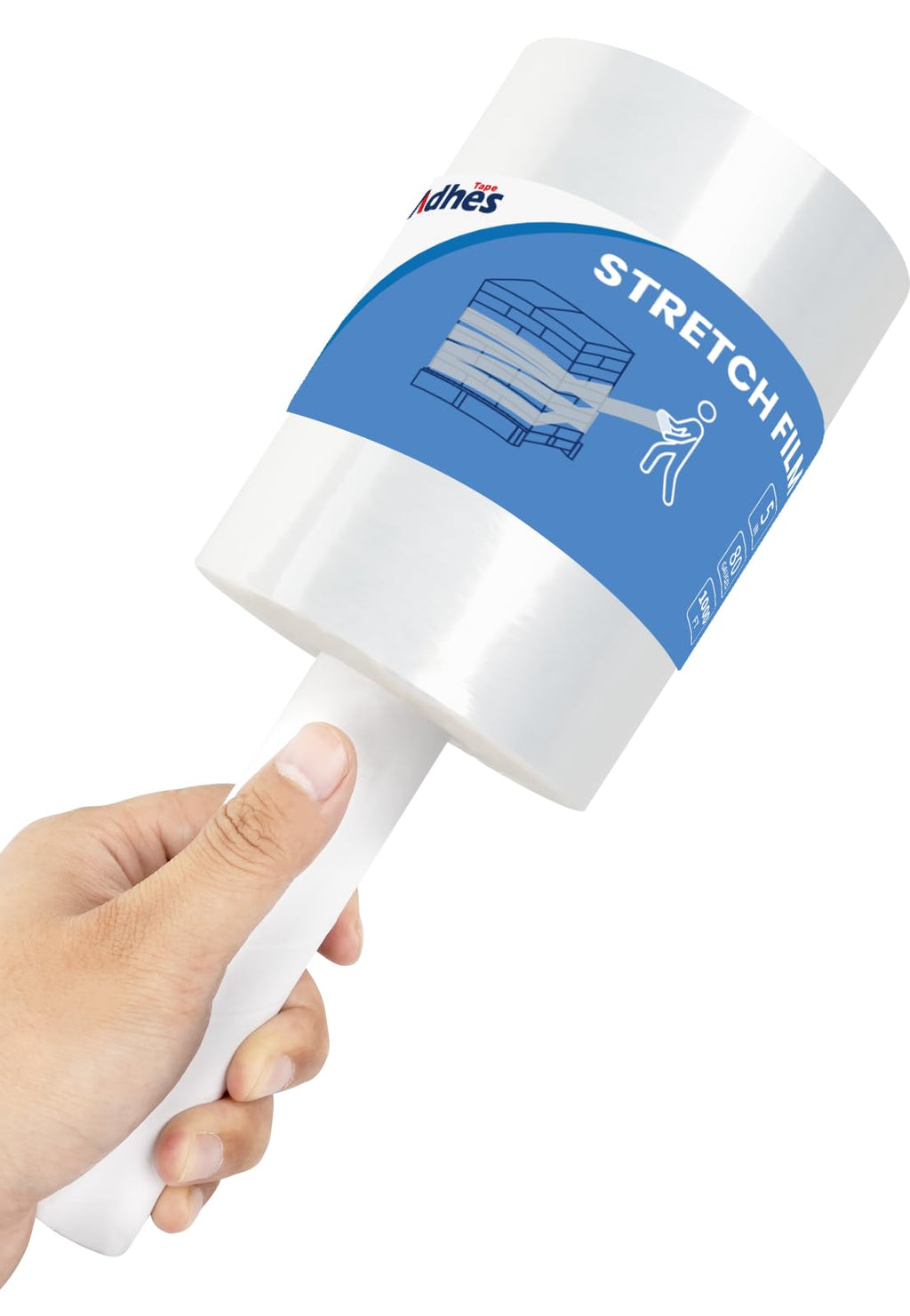 ADHES Mini Hand Stretch Wrap Film, 5 Inch x 1000 Feet 80 Gauge Industrial Strength Stretch Film, Shrink Wrap Roll for Packing, Pallet Wrap, Furniture Wrapping Moving & Protection